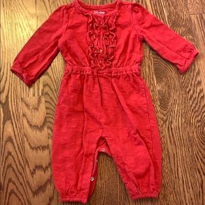 Baby Gap girls Red ruffle romper